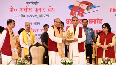 हरियाणा के राज्यपाल असीम कुमार घोष का युवाओं को संदेश: नौकरी तलाशने वाले नहीं, रोजगार देने वाले बनें
